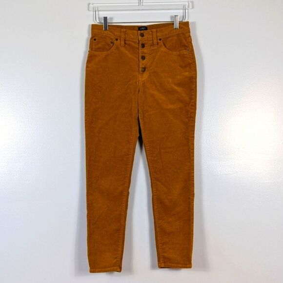 J. Crew Corduroy Ankle Pants Mustard Yellow High-Waisted 28 - Picture 1 of 8
